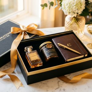 Custom Monogrammed Leather Keepsake Box