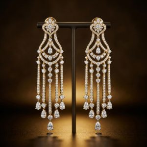 Aurelia 18K Yellow Gold Diamond Cascade Drop Earrings